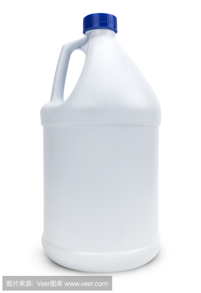 白色空白塑料瓶孤立白色